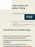 State, State Graphs and Transition Testing - Transition Bugs