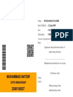 Muhammad Natsir: Name: Date of Birth: Sex: Nationality