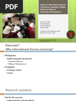 Impact of International Service Learning On Japanese' English Skills and Filipinos' Intercultural Competence