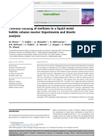 Thermal Cracking of Methane in A Liquid Metal Bubble Column Reactor Experiments and Kinetic Analysis