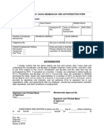 Deped Teachers' Union Membership and Authorization Form Personal Details of Applicant