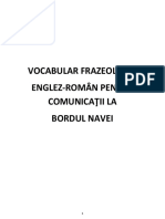 Vocabular Frazeologic Englez-Român Pentru Comunicaţii La Bordul Navei