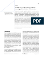 Review Versatility of Polymethacrylate Monoliths For Chromatographic Purification of Biomolecules