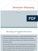 Capital Structure Planning: Unit: 3