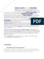 Atmospheric Sciences Atmospheric Chemistry Weather Observation Prediction of Weather Laws of Physics Marine Weather Forecasting