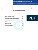 Phy-102 Physics BSC Aircraft Maintenance Engineering Index