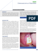 Osteosarcoma of Mandible: Abst T