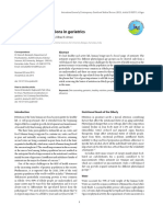 Nutritional Considerations in Geriatrics: Review Article