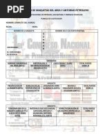 Planilla de Calificacion 1er Concurso de Maquetas Del Area y Antorno Petrolero