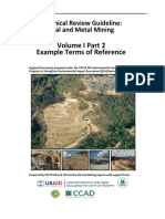 Volume I Part 2 Example Terms of Reference: EIA Technical Review Guideline: Non Metal and Metal Mining