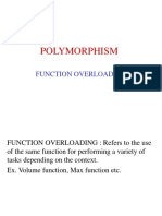 Polymorphism: Function Overloading