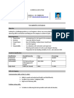 Curriculum Vitae: Objective