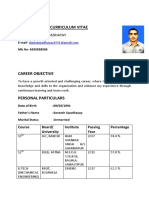 Curriculum Vitae: Daulat Kumar Upadhayay