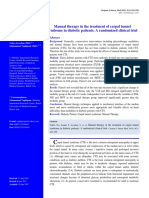 Manual Therapy in The Treatment of Carpal Tunnel Syndrome in Diabetic Patients: A Randomized Clinical Trial