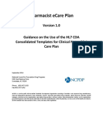 Pharmacist Ecare Plan: Guidance On The Use of The Hl7 Cda Consolidated Templates For Clinical Notes R2.1 Care Plan