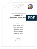 Experiment No. 7 Measurement of Reaction Conversion