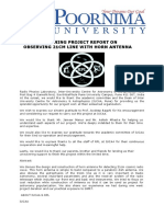 A Training Project Report On Observing 21Cm Line With Horn Antenna