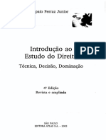 Introdução Ao Estudo Do Direito: Técnica, Decisão, Dominação