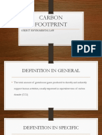 Carbon Footprint: Subject: Enviromental Law