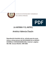 LA ANTARA Y EL ANTEQ - Autor Américo Valencia Chacón