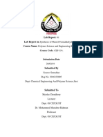 Lab Report: 01 Lab Report On Course Name: Polymer Science and Engineering Sessional Course Code: CEP 354