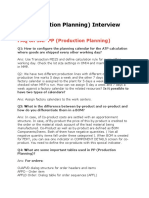 PP (Production Planning) Interview Questions