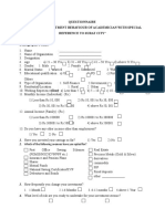 Questionnaire "A Study On Investment Behaviour of Academician With Special Reference To Surat City"