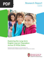 WIDA Report Long Term English Learner Population