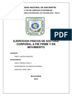 Ejercicios Fisicos de Soltura Corporal A Pie Firme Y en Movimiento