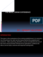 Meal Drink Experience &amp Expectations by HEMANT JALUTHRIA