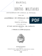 Manual de Conocimientos Militares Confeccionado Con Arreglo Al Programa para Las Academias de Oficiales Del Ejercito Texto Oficial Autorizado Por El Estado Mayor General Del Ejercito