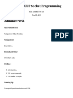 TCP and UDP Socket Programming