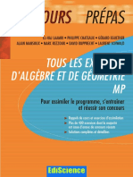 Tous Les Exercices D Algebre Et de Geometrie MP