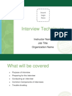 Interview Techniques Presentation