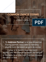 Common Dance Terms: A Report by Group 1