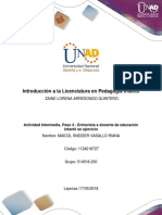 Formato para La Elaboración de La Entrevista A Un Docente de Educación Infantil en Ejercicio - Unidad 2