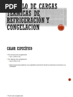 Calculo de Cargas Térmicas de Refrigeración y Congelacion