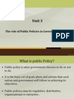 Unit 3: The Role of Public Policies in Governing Business