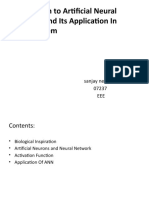 Introduction To Artificial Neural Networks and Its Application