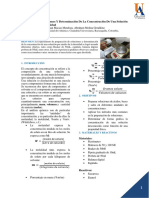 Preparación de Soluciones y Determinación de La Concentración de Una Solución Por Medio de La Densidad