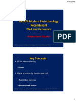 BIO374 Fall 2018 Recombinant DNA and Genomics