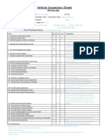 Vehicle Inspection Sheet