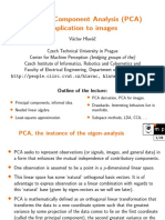 Principal Component Analysis (PCA) Application To Images: Outline of The Lecture