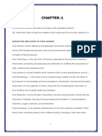 Chapter-1: Definition and Scope of Food Science