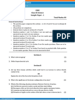 Cbse Class IX Science Sample Paper - 1 Time: 3 Hrs Total Marks: 80