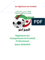 Réglement Des Championnats de Football Professionnel