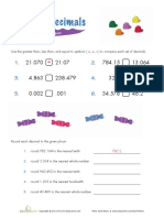 Decimal Worksheet