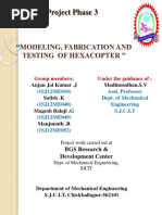 Project Phase 3: "Modeling, Fabrication and Testing of Hexacopter "