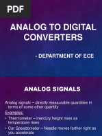 Analog To Digital Converters: - Department of Ece