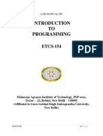 TO Programming: ETCS-154